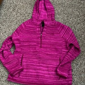 Women's north face  Pink Striped Hoodie. Excellent like new